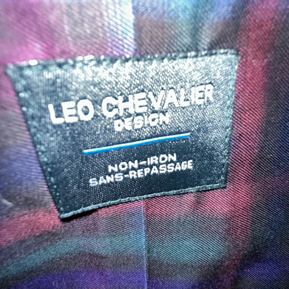Leo Chevalier Dress Shirt Men's Sz XL/TG Long Sleeves Button Up Multiple ColorPl